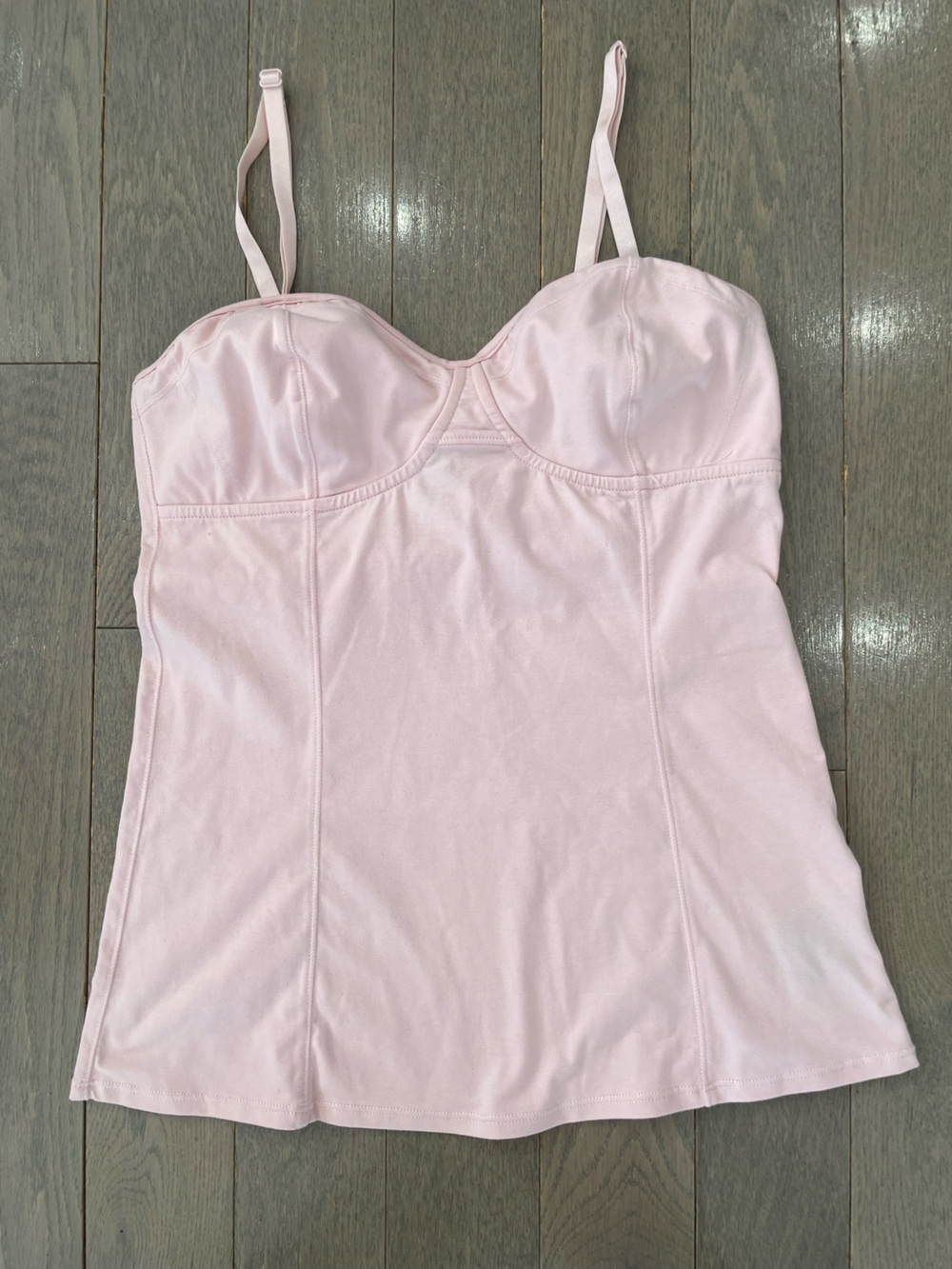 Contour corset tank  90% cotton and 10% spandex .